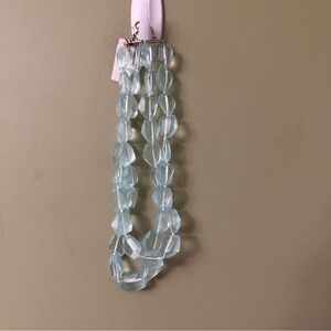 Talbots‎ Beaded 19” Necklace Faux Aquamarine Blue Green Reg $59